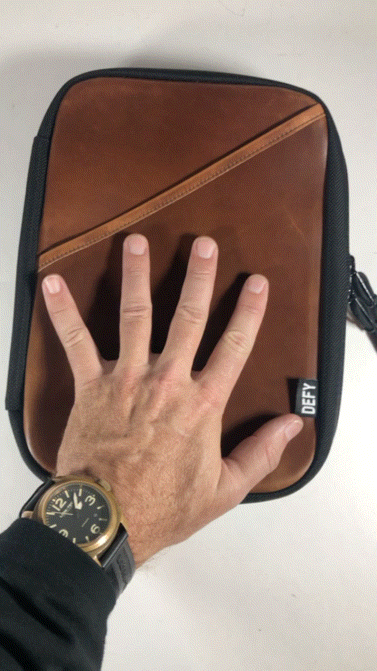 The Void Horween Cavalier Whiskey Leather x Ballistic Nylon Admin Pouch | Large