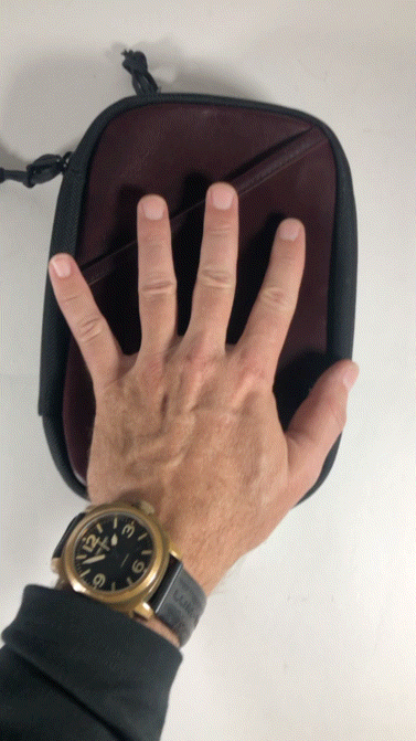 The Void Horween Oxblood Chromexel® Leather x Ballistic Nylon Admin Pouch / Small