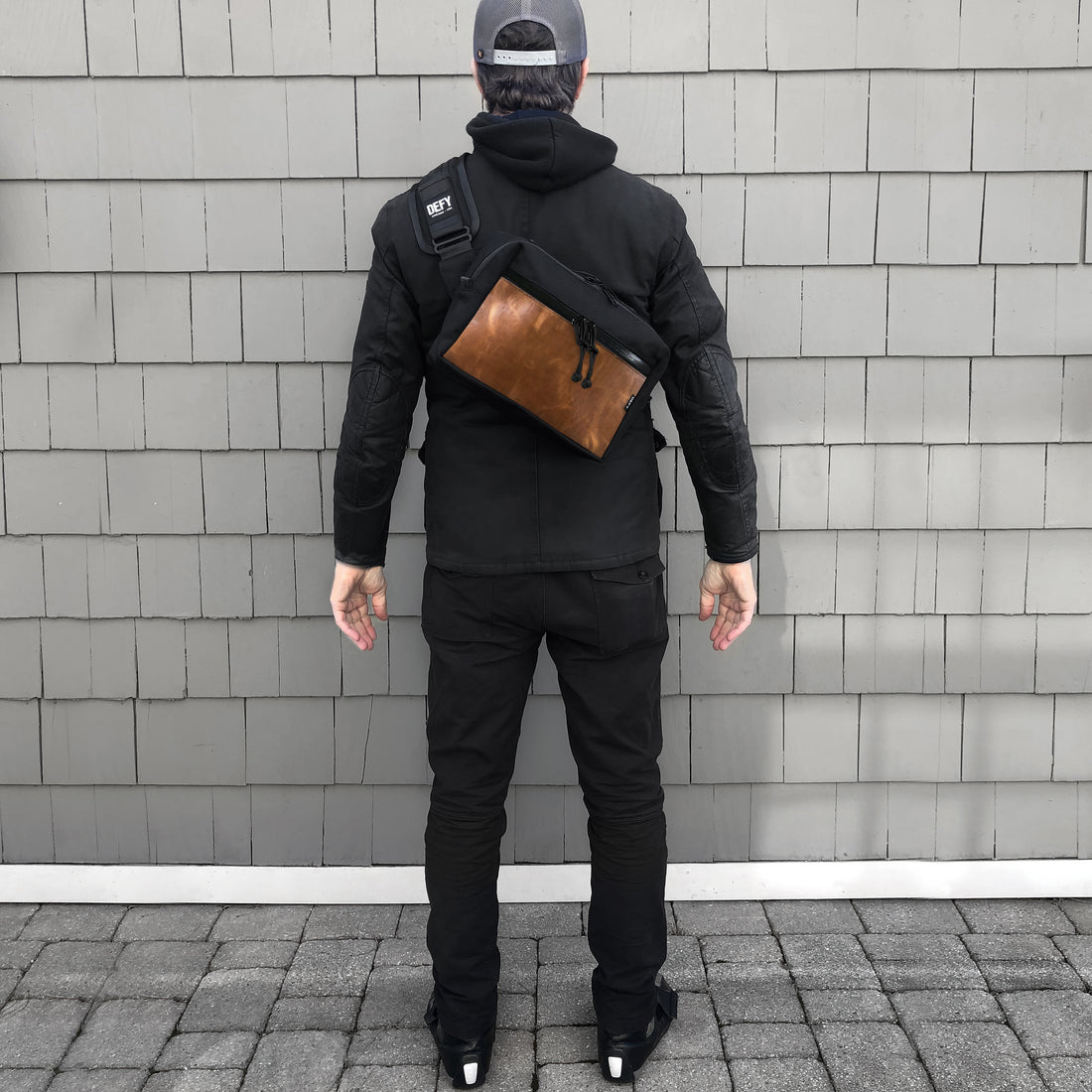 Insidious Jr. Sling / Horween Cavalier Whiskey Leather + Ballistic Nylon Edition / Ships in 6-10 Weeks